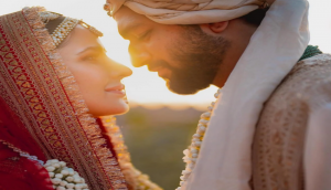 VicKat Wedding Update: Newlyweds Katrina Kaif, Vicky Kaushal leave for Jaipur airport in helicopter 