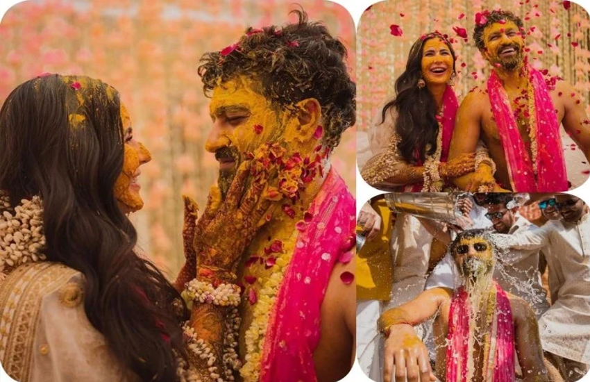 VicKat Wedding Pics: Vicky Kaushal, Katrina Kaif's haldi pictures unveil a ceremony filled with love, laughter