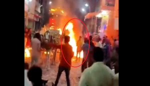 Horse carriage catches fire during wedding procession; watch horrifying visual