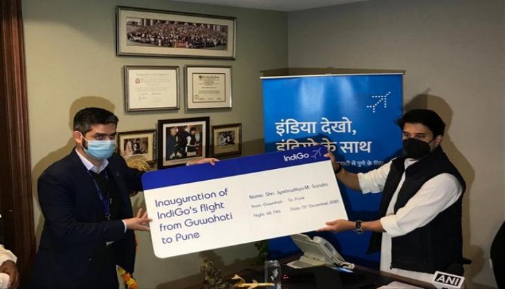 Scindia inaugurates flight from Guwahati connecting North East to western India