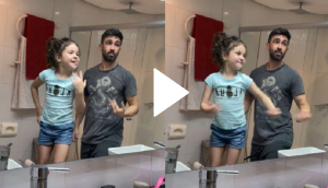 Father-daughter duo performance on Harrdy Sandhu and Palak Tiwari’s ‘Bijlee Bijlee’ will make your day! [Must Watch]