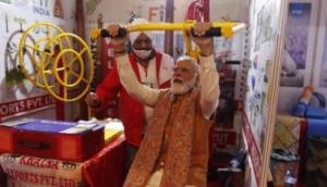 Watch: In a bid to endorse 'fit India' movement, PM Modi hits the gym