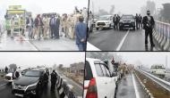 Watch: PM Modi's security breach, moment convoy got stuck on flyover 
