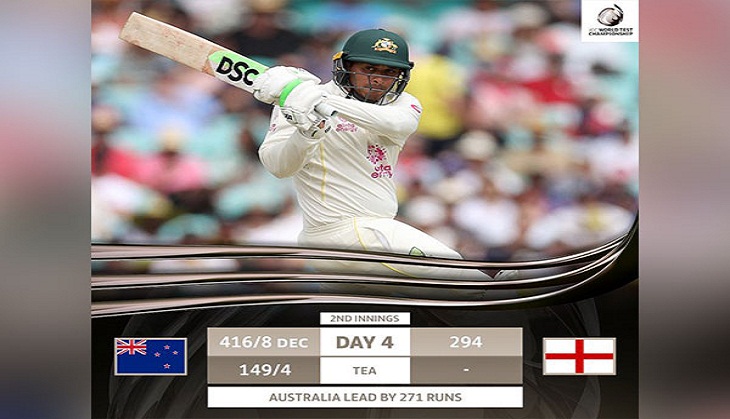Ashes, 4th Test: Khawaja, Green help Australia extend lead to 271 (Tea, Day 4)