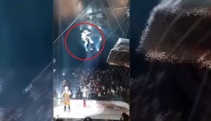Circus performer stunt goes wrong; scary video goes viral