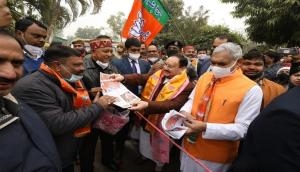 UP Assembly polls 2022: JP Nadda holds door-to-door campaign in Bareilly