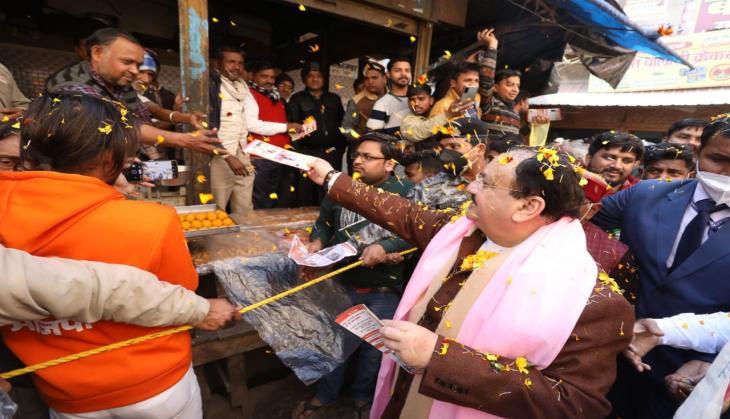 UP Assembly polls: JP Nadda conducts door-to-door campaign in Shikohabad
