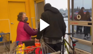 Man tries to run out with cart full of grocery items; what 73-year-old woman does next wins Internet