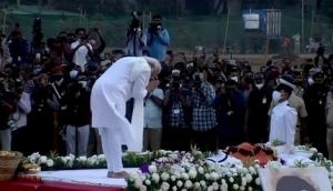 Lata Mangeshkar Funeral: PM Modi pays last respects to Lata Mangeshkar in Mumbai