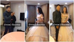 Groom gives adorable reaction after seeing his bride; video goes viral