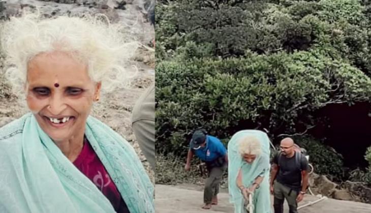 Elderly woman scales one of the toughest peaks of Western Ghats, watch inspiring video