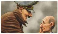 'This is not a meme': Ukraine shares cartoon of Hitler and Putin amid crisis 