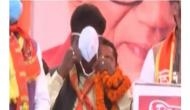 Hilarious video shows Shiv Sena worker scrambles to wear face mask [Watch] 