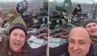 Russia-Ukraine war: Group of Ukrainian men cheer as they take captured Russian tank on joyride [Watch]  