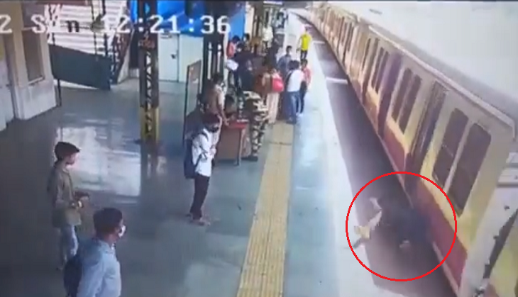 Oh My God! Man falls from moving train; watch what happens next