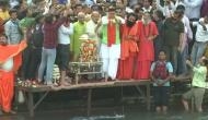 Uttarakhand CM swearing-in ceremony: CM Pushkar Singh Dhami performs Ganga Arti after oath-taking ceremony