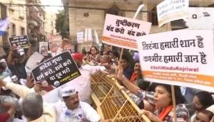 AAP, BJP workers come face to face amid controversy over remarks against Arvind Kejriwal [Watch] 