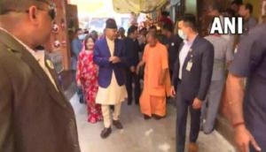 Nepal PM along with Yogi Adityanath offers prayers at Kaal Bhairav temple in Varanasi