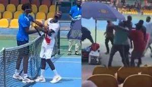 French tennis player inexplicably slaps opponent after losing match [Watch] 