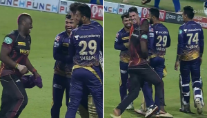 Andre Russell dances after Cummins' record IPL fifty, Shah Rukh Khan gives best reaction [Watch]