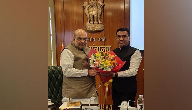 Pramod Sawant meets Amit Shah in his first visit to Delhi after govt formation