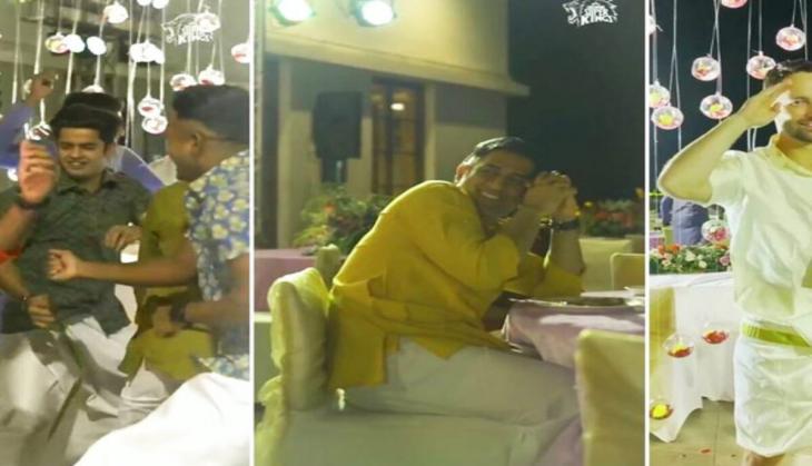 MS Dhoni, Dwayne Bravo show off dancing skills during Devon Conway's pre-wedding celebrations [Watch] 