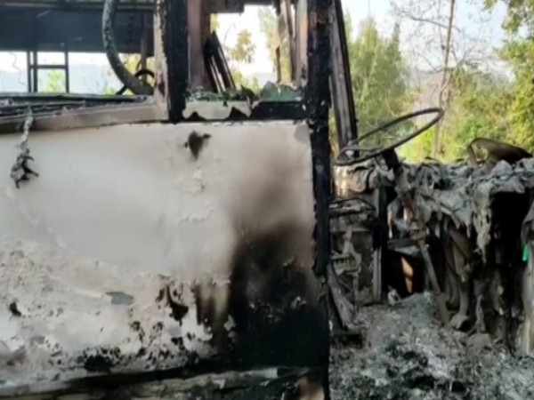 Maoist Attack: Passenger bus set on fire in Andhra Pradesh