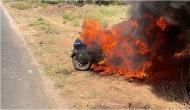 Man sets his expensive electric scooter on fire; reason will shock you!