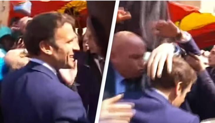 French President Emmanuel Macron dodges, escapes tomato attack after election win [Watch]  