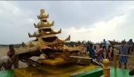 Mysterious golden chariot washed ashore at Sunnapalli Sea Harbour [Watch] 