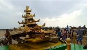 Mysterious golden chariot washed ashore at Sunnapalli Sea Harbour [Watch] 