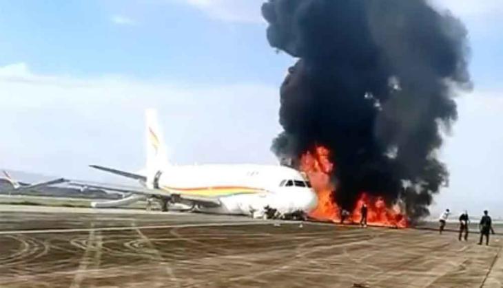 China’s Tibet Airlines plane catches fire during take-off, causes injuries in Chongqing city [Watch]  