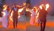 Bride and groom perform daredevil stunt on their wedding day; video will leave you in shock 