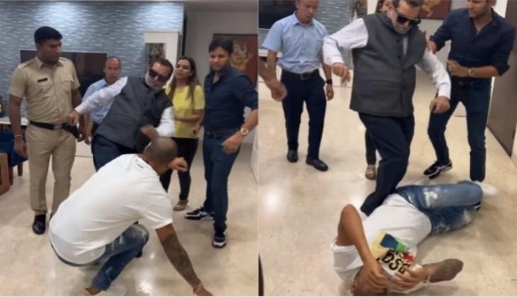 Shikhar Dhawan hilariously gets 'knocked out' by father after PBKS fail to qualify [Watch] 