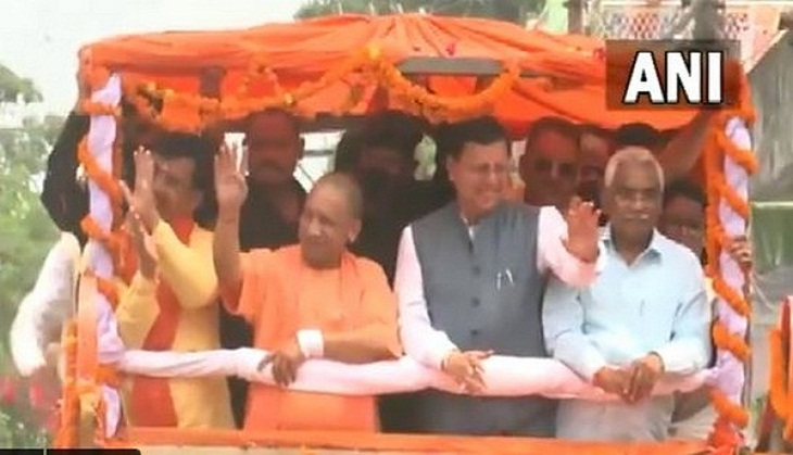 Champawat by-poll: Yogi Adityanath campaigns for Uttarakhand CM Dhami, holds massive raodshow
