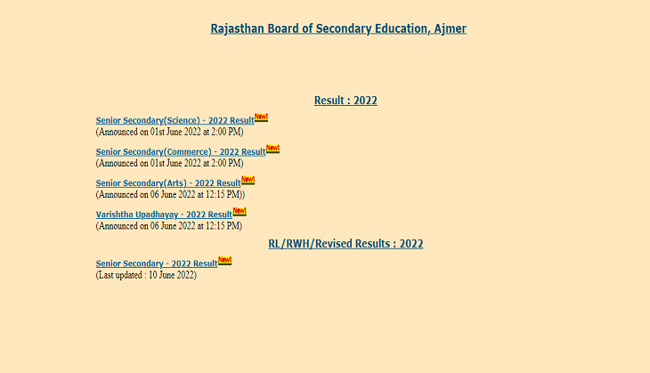 RBSE 10th Result 2022: Rajasthan Board to declare high school results today