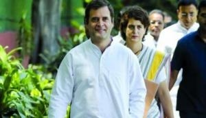 Rahul Gandhi accompanied by Priyanka Gandhi arrives at Cong HQ, marches to ED office