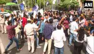 JNU students protest against demolition of Prayagraj violence accused Javed Ahmed's house