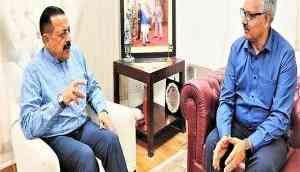 NHPC briefs Union Minister Jitendra Singh about its ongoing projects in J-K