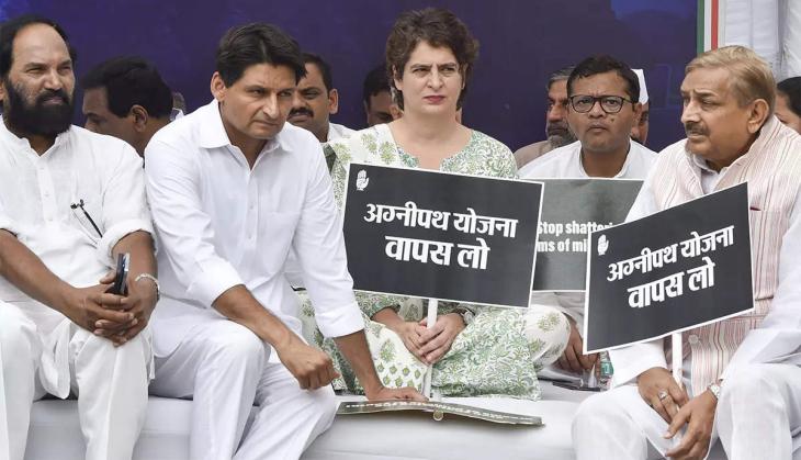 Congress holds 'Satyagraha' at Jantar Mantar over ED probe against Rahul Gandhi, Agnipath scheme