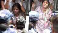 Mahila Congress President spits at police personnel during protest, caught on video