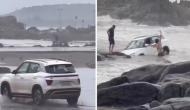 Tourists drive car through Goa beach; netizens blast them for irresponsible act [Watch]