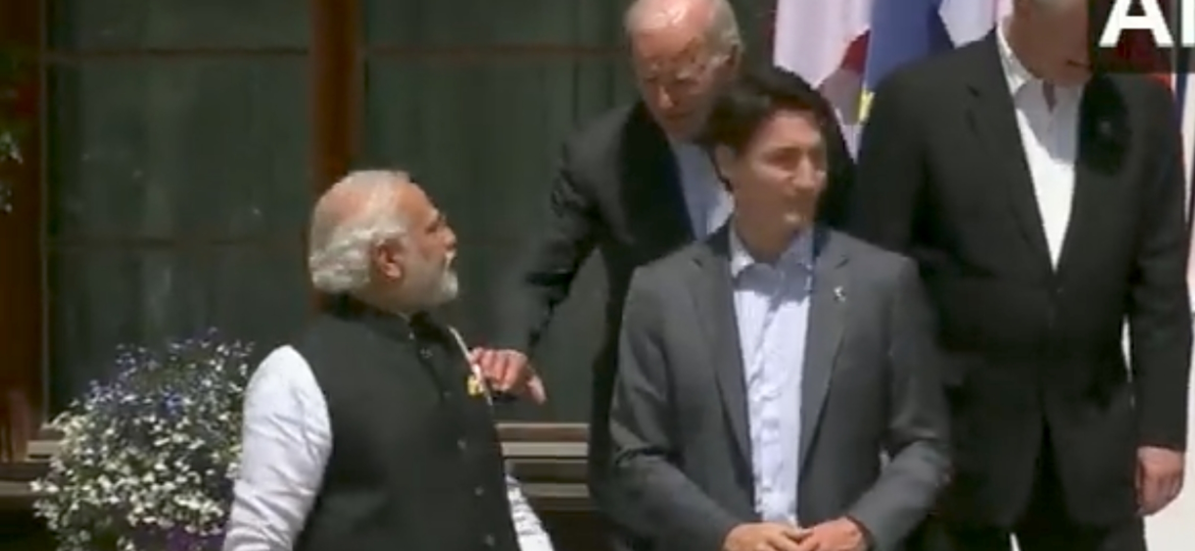 Watch: When Joe Biden surprised PM Modi with a tap on his shoulder