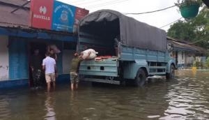 Assam Rains: After incessant rain, CRPF camp in Dibrugarh flooded, personnel move out