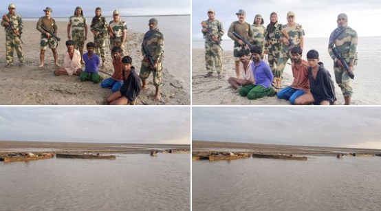 BSF Bhuj: These Pak fishermen were trying to sneak into Indian territory through Harami Nalla