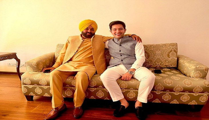 Punjab CM Bhagwant Mann's wedding rituals begin, Raghav Chadha shares glimpses from ceremony