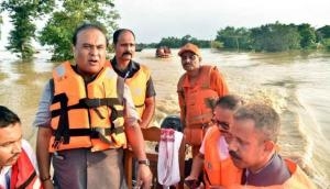 Assam CM Himanta Biswa Sarma visits flood-affected areas of Hojai district