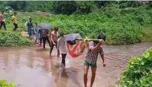 Assam: Villagers forced to carry patients on shoulders to reach hospital