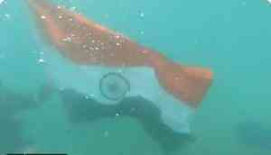 'Har Ghar Tiranga' campaign: Indian Coast Guard performs underwater flag demo