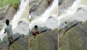 Man falls into Kodaikanal waterfall while posing for video [Watch]